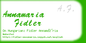 annamaria fidler business card